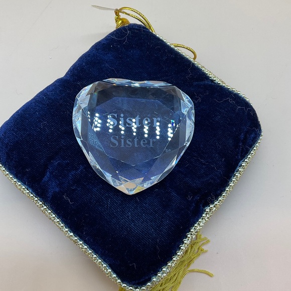 Sister  Heart Glass Crystal - Picture 3 of 7
